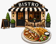 Afbeelding bij Kipgyros bistro - Onder voorbehoud